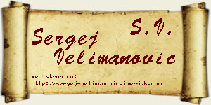 Sergej Velimanović vizit kartica
